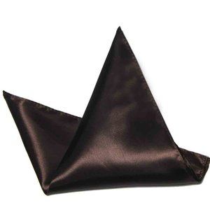 Eksel Pocket Square Chocolate Brown Silk Blend Men's